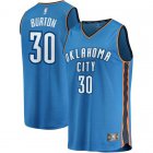 Camiseta Deonte Burton 30 Oklahoma City Thunder Icon Edition Azul Hombre